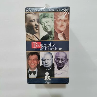 A&E Biography Of The Millennium 100 People 1000 Years VHS 4 Pack Tapes NIP - Image 1 of 4