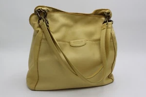 American Leather Company Bucket Austin, Hobo Bag, Pale Yellow, Triple Entry - Picture 1 of 9