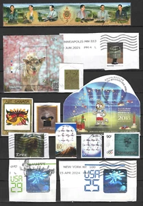 USA, Canada, Thailand Set of Unusual Stamps, Hologram, Foil, 3D - Picture 1 of 2