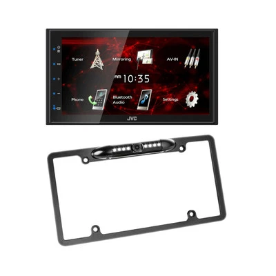 JVC KW-M180BT Double-DIN Touchscreen Receiver + License Plate Camera - Image 1 of 4