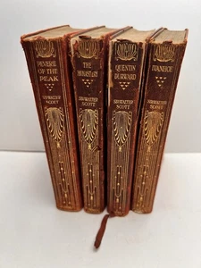 Vintage Lot Red Leather Bound WAVERLEY Novels BOOKS Sir Walter Scott - Imagen 1 de 19