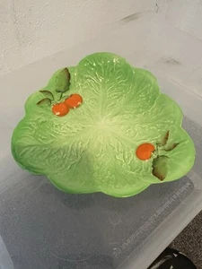 Vintage Carlton Ware Salad Ware Green lettuce Leaf and Tomato Triangle Plate - Picture 1 of 6