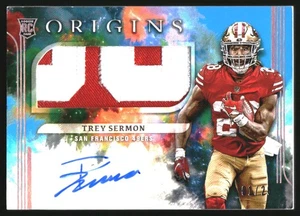 2021 Panini Origins Turquoise #178 Trey Sermon Auto Jersey /25 - Picture 1 of 2