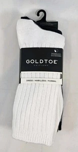 Paquete de 3 calcetines GoldToe Edition para hombre acanalados colores surtidos que absorben la humedad - Imagen 1 de 14