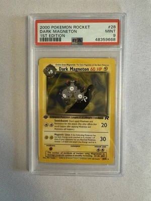 2000 Pokemon - 1st Edition Dark Magneton Rare - Team Rocket 28/82 - PSA 9 Mint! - Image 1 of 4