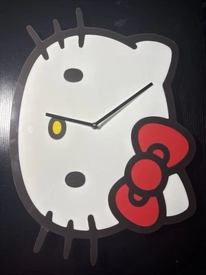 Гигантский 18» шириной Hello Kitty настенные часы новый - Изображение 1 из 2