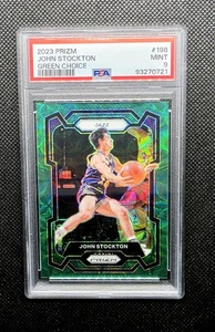 2023-24 Panini Prizm /8 John Stockton Green Choice PSA 9 Utah Jazz HOF #198 - Picture 1 of 2