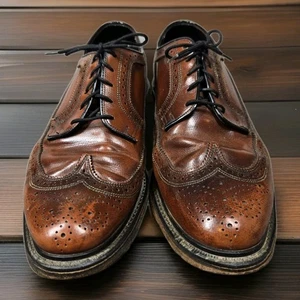 Zapatos de vestir vintage Florsheim Imperial Kenmoor punta de ala Oxford para hombre defectos 12D - Imagen 1 de 12