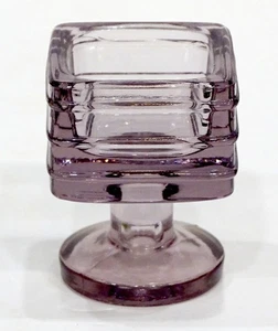 AMETHYST Antik EAPG PRESSGLAS Vintage OFFENE MEISTER SALZSCHALE DIP KELLER AUSWEIS? - Bild 1 von 3