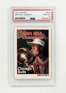 1991-92 NBA Hoops #543 Michael Jordan PSA 10 Gem Mint Chicago Bulls HOF - Picture 1 of 1