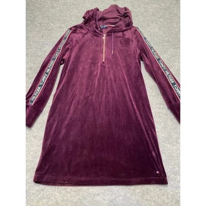 Tommy Hilfiger Velour Sport Womens Hoodie Dress Size M Purple - Picture 1 of 6