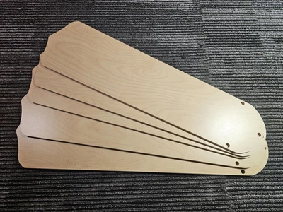 QTY 5! 21 inch Natural Maple Finish Ceiling Fan Replacement Blades Royal Pacific - Image 1 of 4