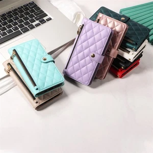 Reißverschluss Brieftasche Ständer Handy Hülle für iPhone 17 14 15 16 13 12 11 8 - Picture 1 of 20