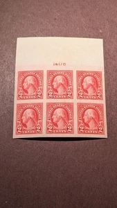 U.S. Briefmarke #577 super postfrisch Plattenblock mit Sechser - Bild 1 von 2