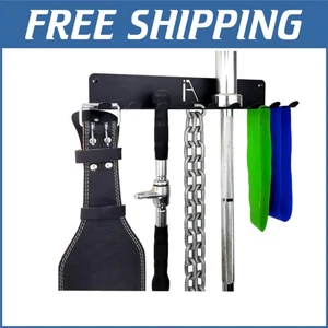 Durable 9-Prong Gym Storage Rack with Easy Install for Home Gym Organization - Picture 1 of 9