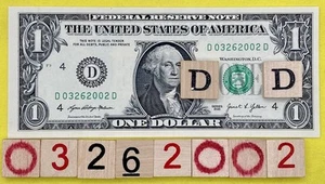UNC March 26 2002 Birthday Date Note Fancy Serial Number $1 Dollar Bill CRISP FW - Picture 1 of 8