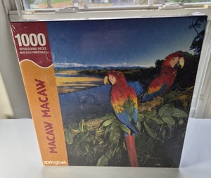 Vintage Springbok Macaw Macaw Colorful Bird 1000 Piece Puzzle New and Sealed - Picture 1 of 4