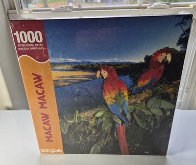 Vintage Springbok Macaw Macaw Colorful Bird 1000 Piece Puzzle New and Sealed - Image 1 of 4