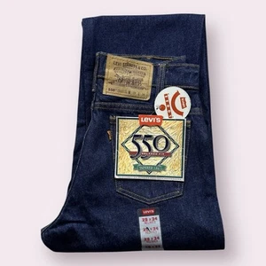 Vintage Men’s Levi’s 550 Orange Tab Tapered Jeans NWT 80s 29x34 Deadstock Dark - Picture 1 of 12