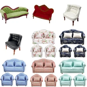 3pc 1:12 Sofa Victoria Chairs Bench Armchair Couch Dollhouse Furniture Accessory - Picture 1 of 128