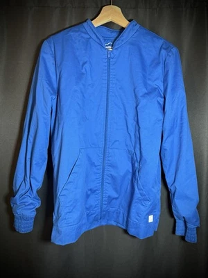 UA Buttersoft Fleece-Lined Scrub Coat Jacket Unisex Women’s M Men’s S Royal Blue - Image 1 of 4