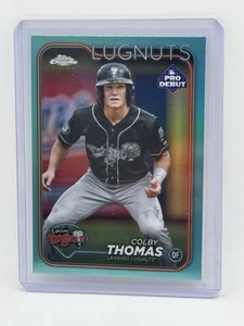 2024 Topps Pro Debut Colby Thomas Chrome Aqua Refractor /75 Lugnuts - Picture 1 of 2