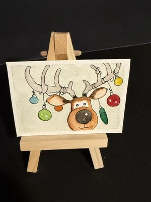 ACEO / Tarjeta de arte / Pintura en miniatura / Original - Acuarela, pintura a tinta 2,5 x 3,5 Foto 1 de 2