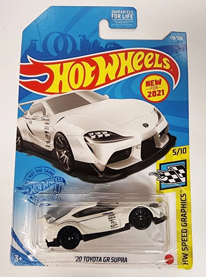 Toyota GR Supra White #178 Hot Wheels 2021 Mainline HW Speed Graphics '20 Foto 1 de 2