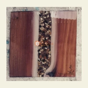 Clear Epoxy Resin Top Dining Table, Handmade Furniture, Luxury Furniture Tables - Picture 1 of 3