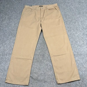 Saddlebred Men's Pants Size 38 x 30 Tan Khaki Denim 5-Pocket Casual Classic Fit - Picture 1 of 8