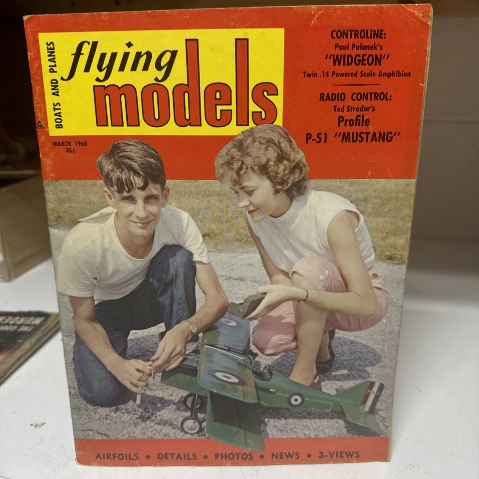 VTG Magazine Flying Models March 1960 Filled W/ Designs & Airplane Boats Example - Image 1 of 4