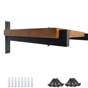 2 Pcs Steel Heavy Duty Shelf Brackets Wall Mounted Industrial Metal Supports - Picture 1 of 6