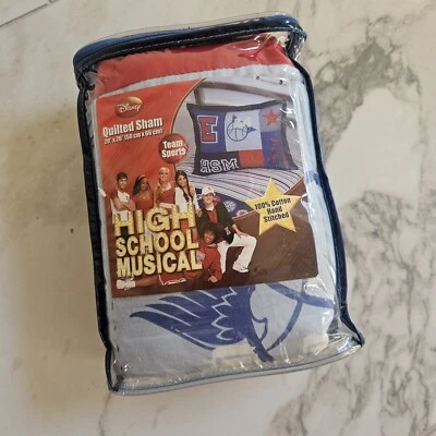 2006 High School Musical Quilted Sham 100% Cotton East High New In Package - Image 1 of 4