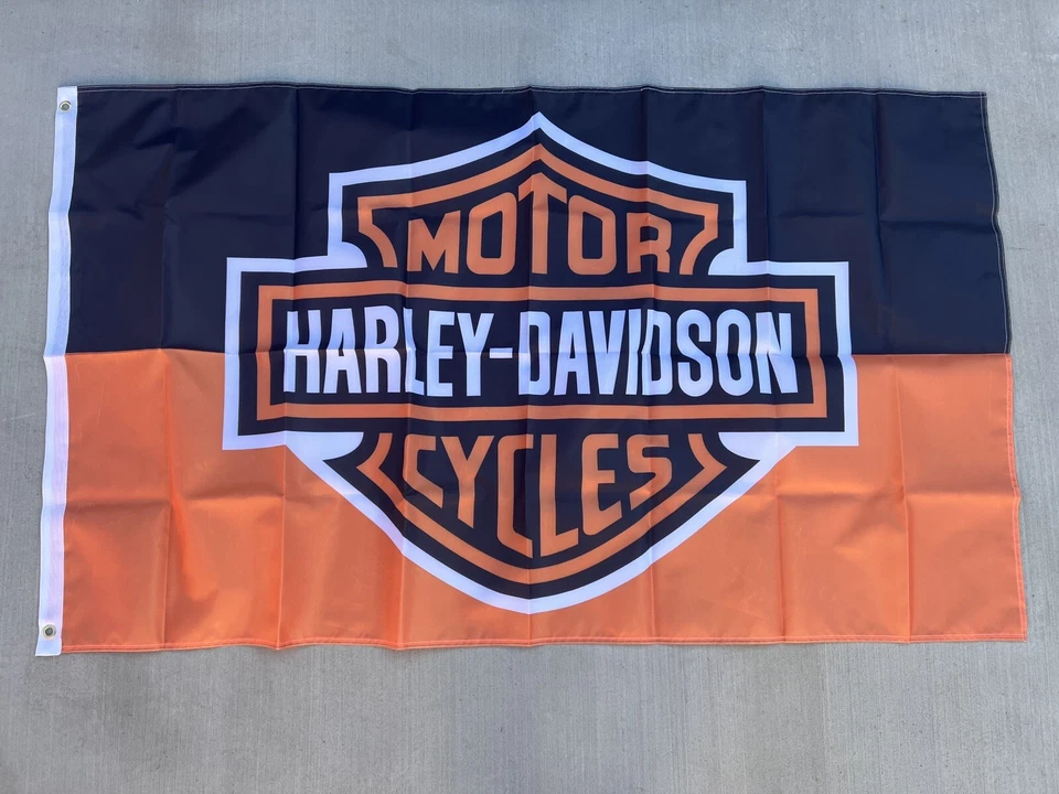 HARLEY DAVIDSON 3'X5' FLAG BANNER MAN CAVE SHOP GARAGE WALL CA FAST SHIPPING - Image 1 of 1