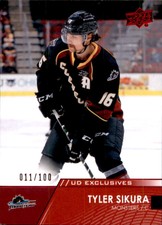 Tyler Sikura 2021-2022 Upper Deck AHL Ud Exclusives 11/100 card #23 Monsters