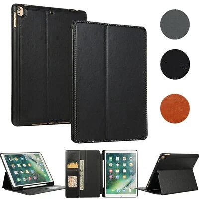 Leather Smart Card Wallet Flip Stand Case For iPad 5th 6th 7th 8th 9th Gen 10.2" - Image 1 of 4