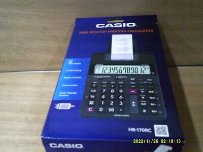 “NEW” Casio Mini Desktop Printing Calculator HR-170RC - Image 1 of 2
