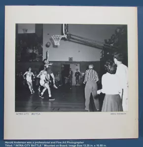 Vintage 1950's Original HEROLD ANDERSEN PHOTO JOURNALIST Basketball RACINE, WI - Bild 1 von 3
