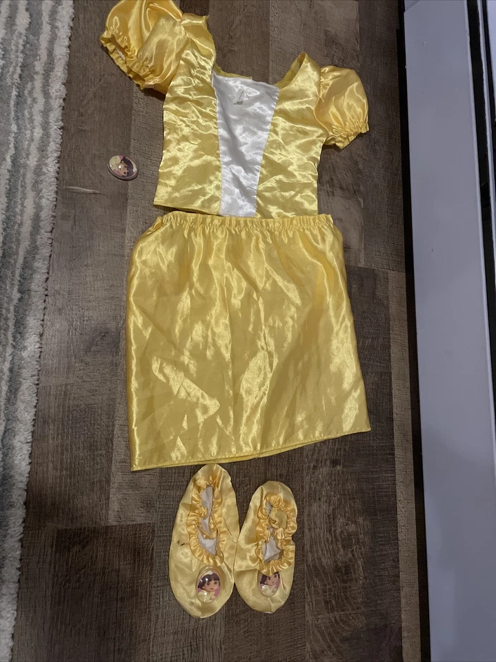 Disfraz de Dora la Exploradora para niños pequeños Halloween vestido amarillo y zapatillas Foto 1 de 4