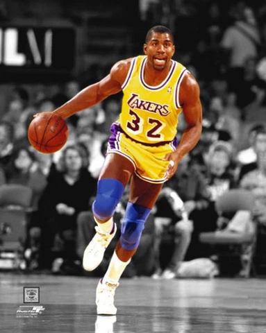 Magic Johnson SPOTLIGHT COURT CAPTAIN L.A. Lakers c.1986 Premium POSTER Print Cover