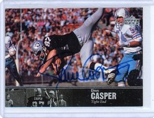 DAVE CASPER 1997 Upper Deck LEGENDS NFL FOOTBALL AL-86 Autograph (ON CARD AUTO)