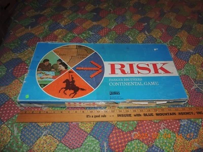 Vintage Risk Parker Brothers Continental Board Game 1968  Distressed Box - Image 1 of 3