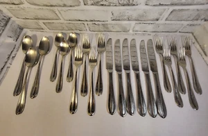 Hampton Silversmiths LEXINGTON MIRROR Stainless Silverware 21 Pieces - Picture 1 of 7