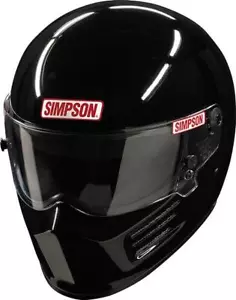 Simpson Bandit Helmet Snell Sa2020 Gloss Black Colour 8859 Terminal Msa M6 - Picture 1 of 7