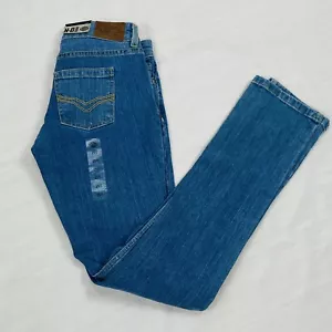Harley Davidson Jeans Straight Leg Mid-Rise Light Wash Blue Women 25 Tall NWT - Picture 1 of 5