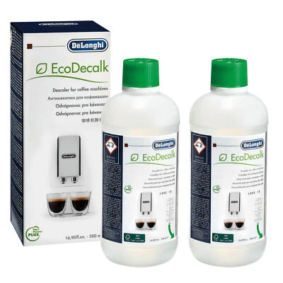 De'Longhi DLSC500 EcoDecalk Entkalker für Kaffeevollautomaten - 2 x 500ml - Bild 1 von 2
