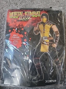 Mortal Kombat Klassic Scorpion Halloween Costume, Adult Standard - Picture 1 of 1