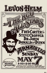 Levon helm & RCO All Stars Armadillo 1978 Framed Concert Poster - Picture 1 of 2