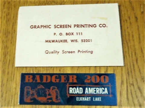 Badger 200 Road America Dash Plaque  Elkhart Lake Wisconsin Cover