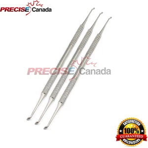 3 Cleoid Excavator Discoid 89/92 Double End Round Spade Shape Dental Instruments - Picture 1 of 3